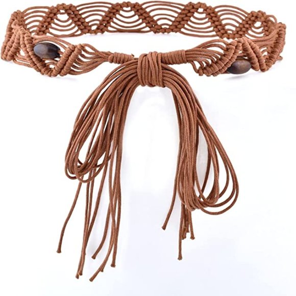 Women's Bohemian Style Rope Braid Waist Belt U33